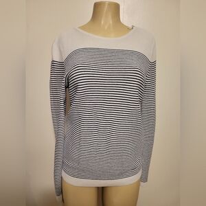 TALBOT Black And White Sweater Small Demure Classic